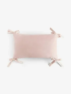 Next Pink Velvet Embellished Bow Cushion^ Cushions & Throws