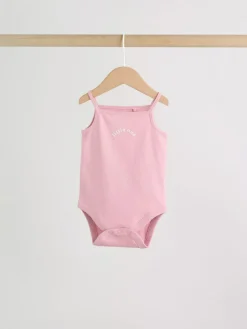 Next Pink Vest Baby Bodysuits 5 Pack^ Bodysuits & Vests|Vests