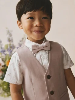 Next Pink Waistcoat, Shirt, Shorts & Tie Set (3mths-9yrs)^BOY Sets & Outfits|Sweatshirts & Hoodies