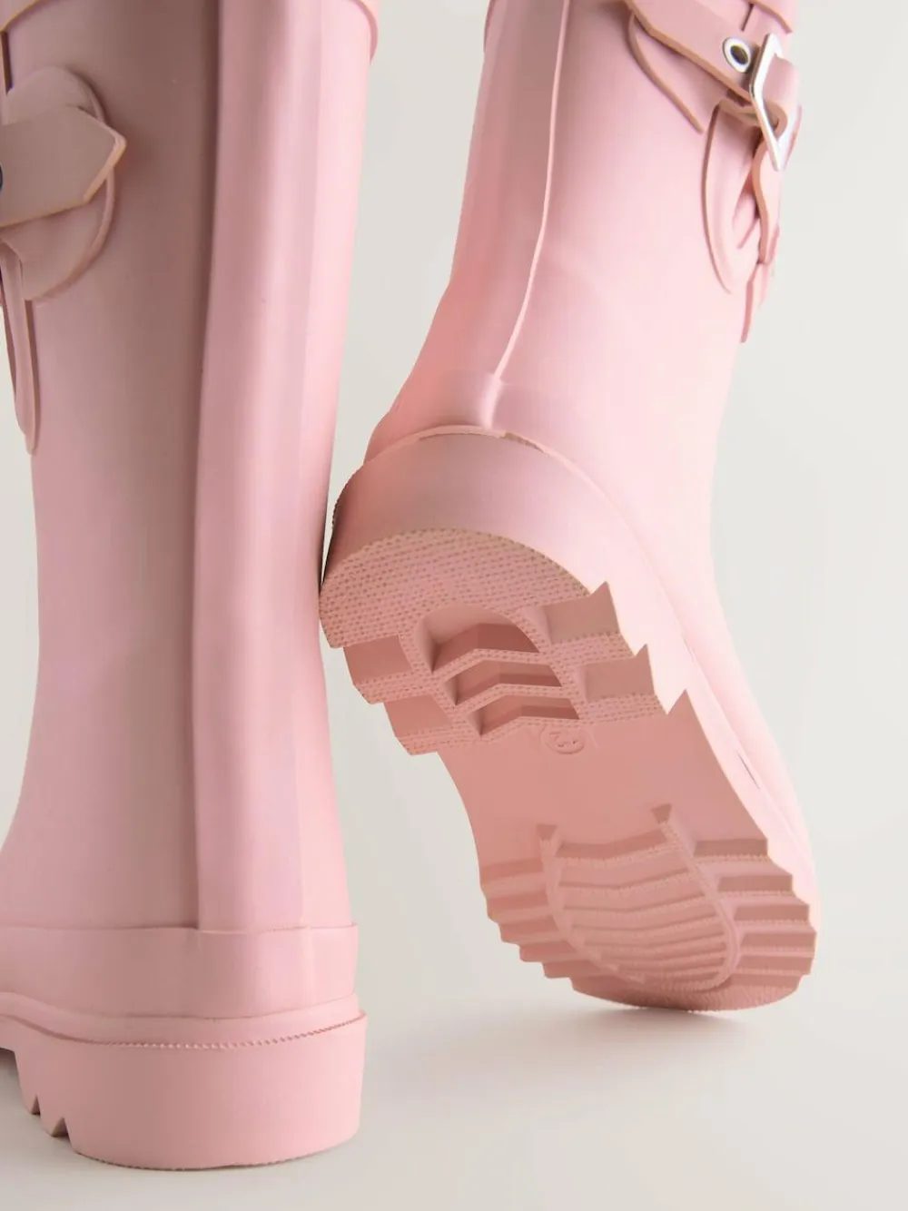 Outlet Next Warm Lined Buckle Wellies Pink