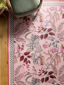Online Next Pink Washable Exotic Monkey Floral Rug