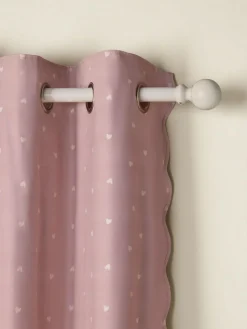 Next Pink Wave Edge Heart Eyelet Blackout Curtains^ Curtains & Blinds