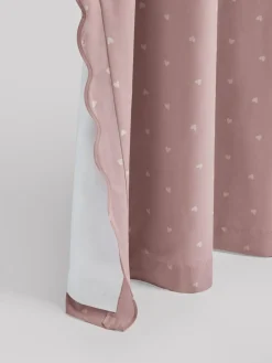Next Pink Wave Edge Heart Eyelet Blackout Curtains^ Curtains & Blinds