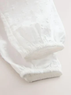 Best Next Pink/ White Baby Romper and Knitted Dungarees with Tights 3 Piece Set (0mths-2yrs)