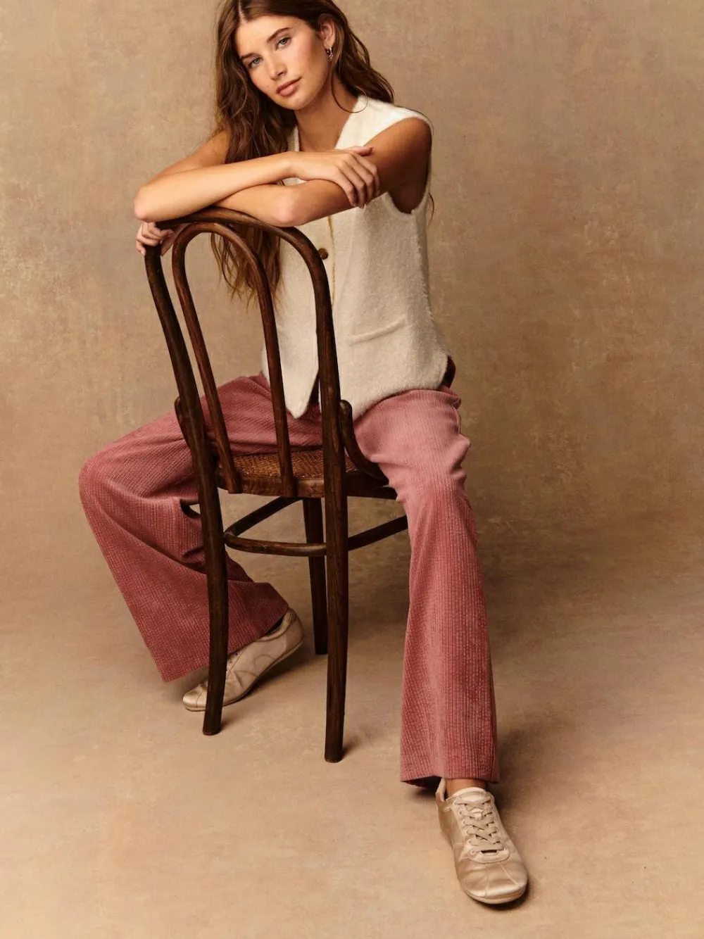 Outlet Next Pink Wide Leg Soft Cord Trousers