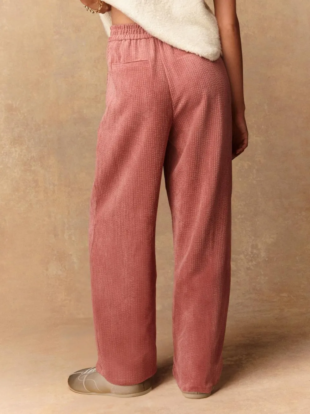 Outlet Next Pink Wide Leg Soft Cord Trousers