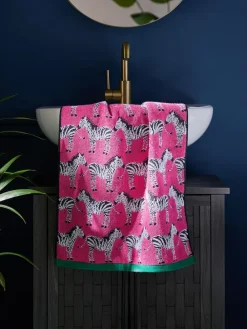 Discount Next Pink Zebra 100% Cotton Towels