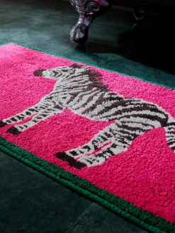 Next Pink Zebra Runner Bath 100% Cotton Bath Mat^ Towels & Bathmats