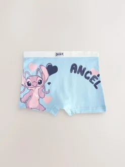 Next Pink/Blue Disney Stitch and Angel Shorts 5 Pack (2-16yrs)^ Underwear