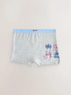 Next Pink/Blue Disney Stitch and Angel Shorts 5 Pack (2-16yrs)^ Underwear