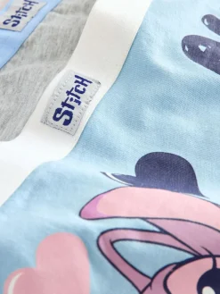 Next Pink/Blue Disney Stitch and Angel Shorts 5 Pack (2-16yrs)^ Underwear