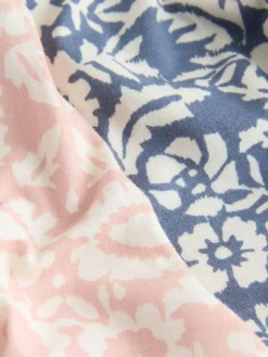 Next Short Sleeve Pyjamas 2 Pack Pink/Blue Floral