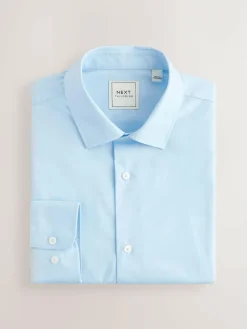 Outlet Next Regular Fit Easy Care Long Sleeve Single Cuff Smart Shirts 2 Pack Pink/Blue