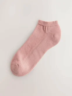 Discount Next Cushion Sole Trainer Socks 4 Pack Pink/Blue/Neutral