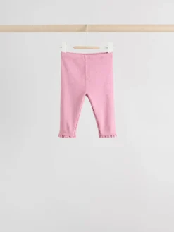 Next Pink/Brown/Heart Baby Leggings 4 Pack (0mths-2yrs)^ Baby Girls|Baby Girls