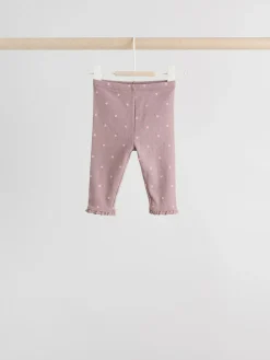 Next Pink/Brown/Heart Baby Leggings 4 Pack (0mths-2yrs)^ Baby Girls|Baby Girls