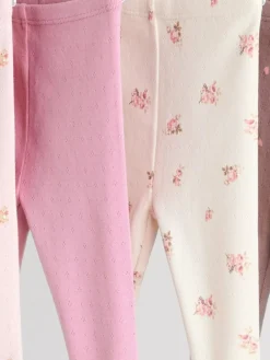 Next Pink/Brown/Heart Baby Leggings 4 Pack (0mths-2yrs)^ Baby Girls|Baby Girls