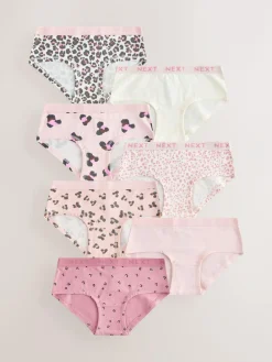 New Next Pink/Cream Hipsters Briefs 7 Pack (2-16yrs)