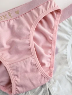 Clearance Next Bikini Briefs 7 Pack (5-16yrs) Pink/Grey