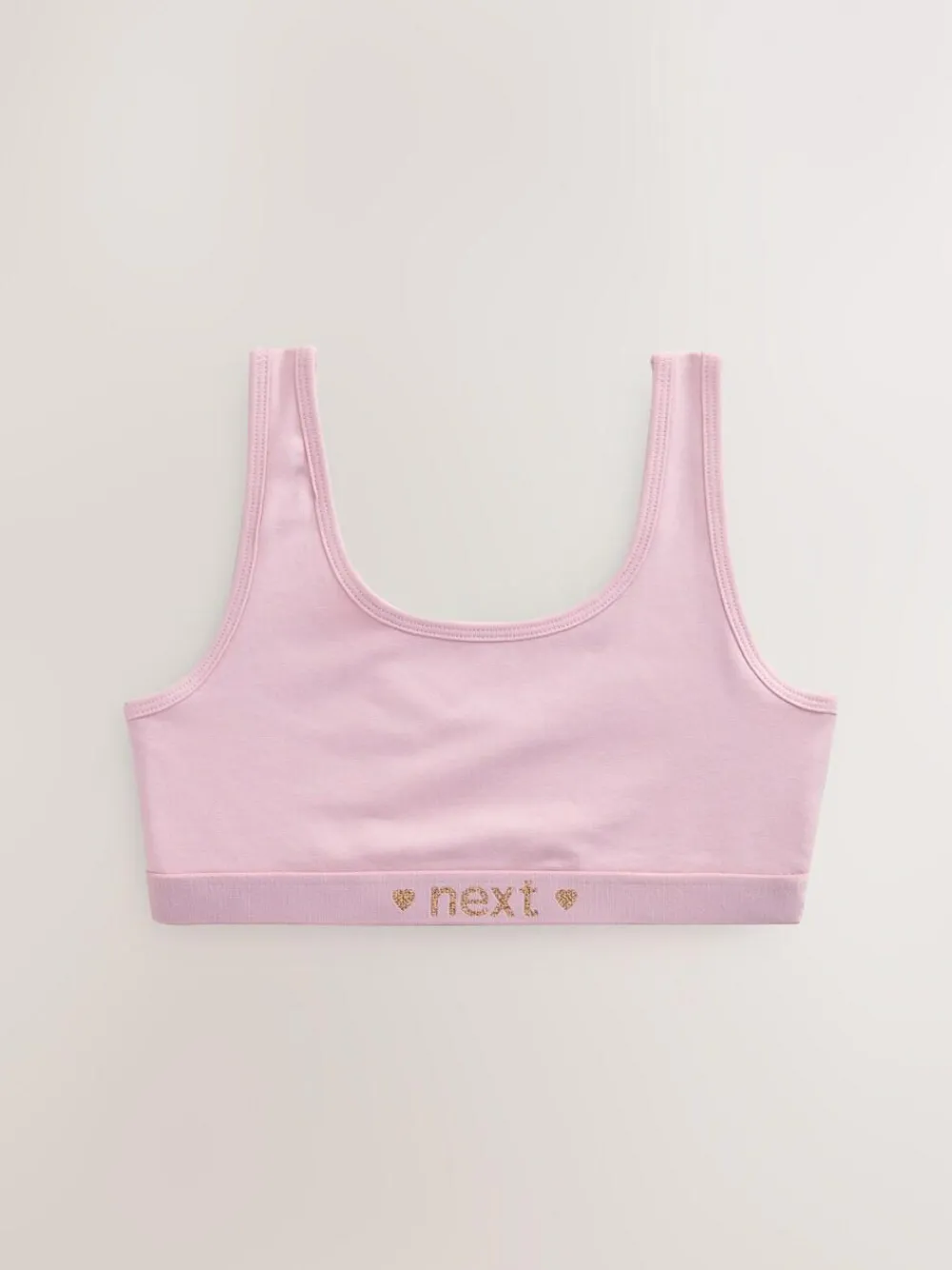 Next Pink/Grey Scoop Crop Tops 3 Pack (5-16yrs)^ Underwear|Bras & Crop Tops