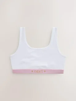 Next Pink/Grey Scoop Crop Tops 3 Pack (5-16yrs)^ Underwear|Bras & Crop Tops