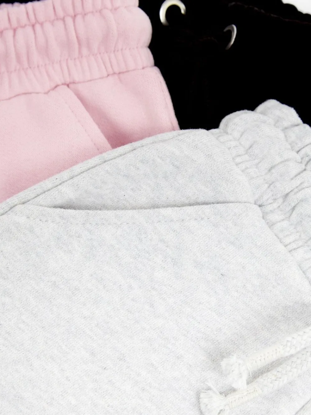 Online Next 3 Pack Soft Jersey Regular Fit Joggers (3-16yrs) Pink/Grey/Black