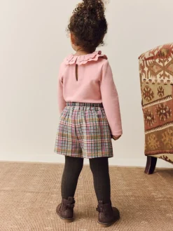 New Next Pink/Mink Check Skirt and Tights Set (3mths-7yrs)