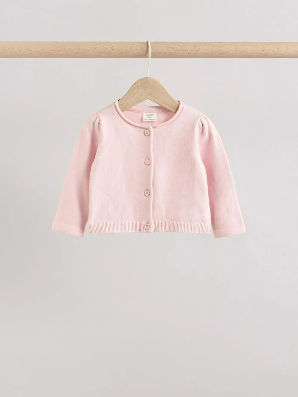 Best Next Pink/Neutral 100% Cotton Cardigans 2 Pack (0mths-3yrs)