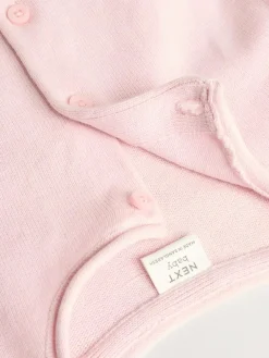 Best Next Pink/Neutral 100% Cotton Cardigans 2 Pack (0mths-3yrs)
