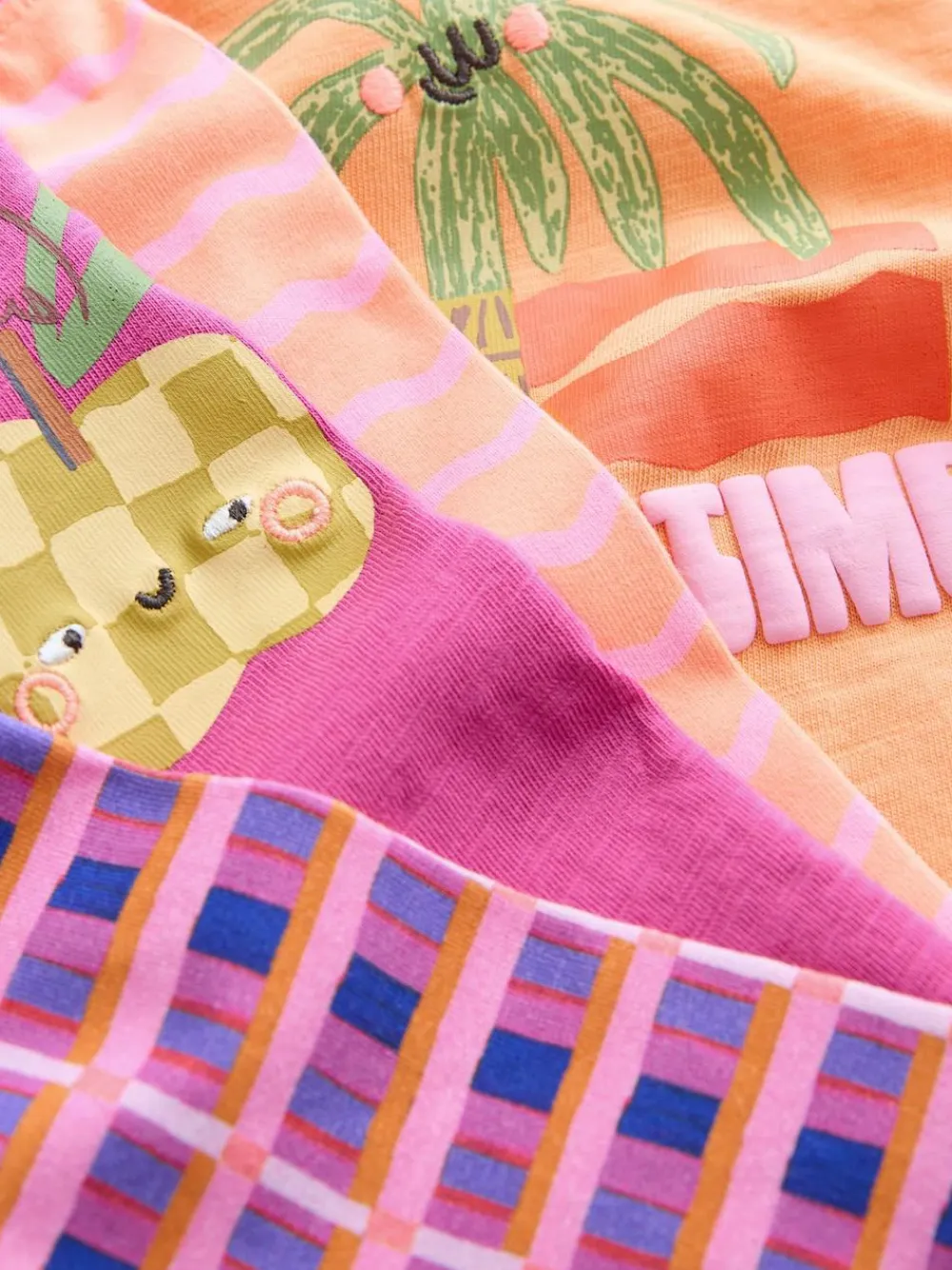 New Next Top & Cycle Shorts Set 2 Pack (3mths-7yrs) Pink/Orange