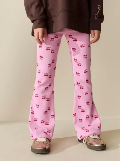 Next Pink/Red Cherry 1 Pack Rib Flare Leggings (3-16yrs)^ Pants & Leggings|Pants & Leggings
