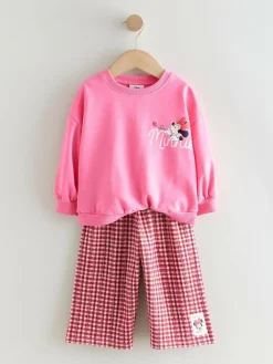 Discount Next Pink/Red Disney Minnie Mouse Long Sleeve Top and Trousers Set (3mths-7yrs)