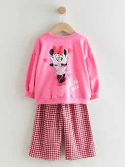 Discount Next Pink/Red Disney Minnie Mouse Long Sleeve Top and Trousers Set (3mths-7yrs)