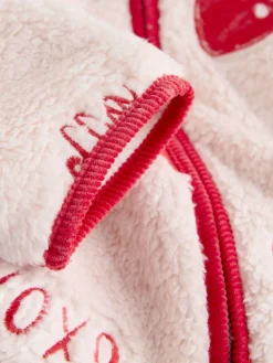 Online Next Pink/Red Heart Borg Full Zip Fleece