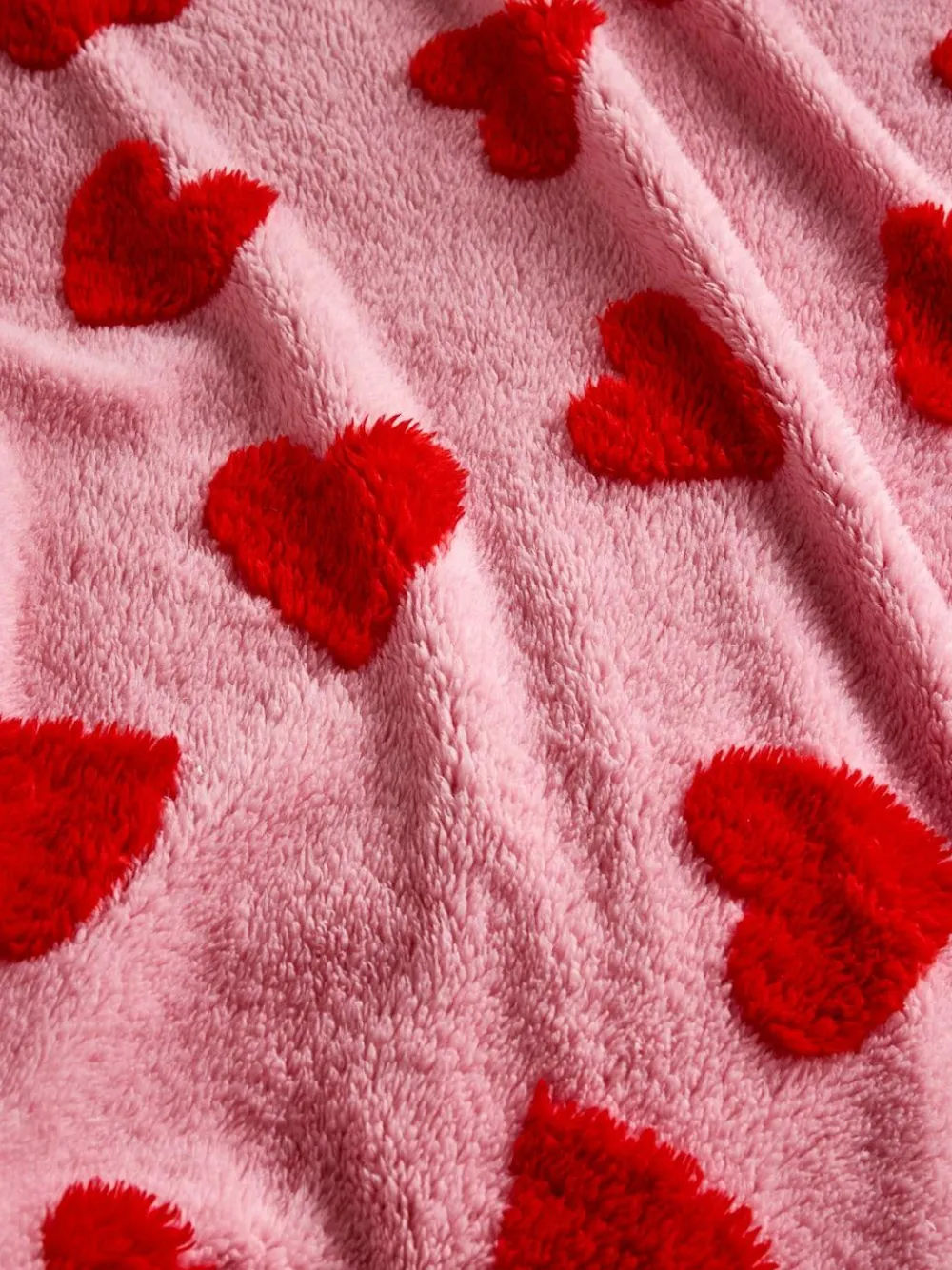 Sale Next Pink/Red Hearts Fleece Throw