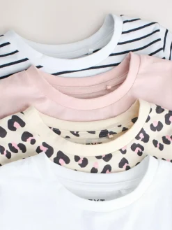 Clearance Next T-Shirts 4 Pack (3-16yrs) Pink/Stripe/Animal