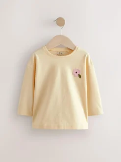 Online Next Pink/White 4 Pack Bunny Embroidered Long Sleeve T-Shirts (3mths-7yrs)