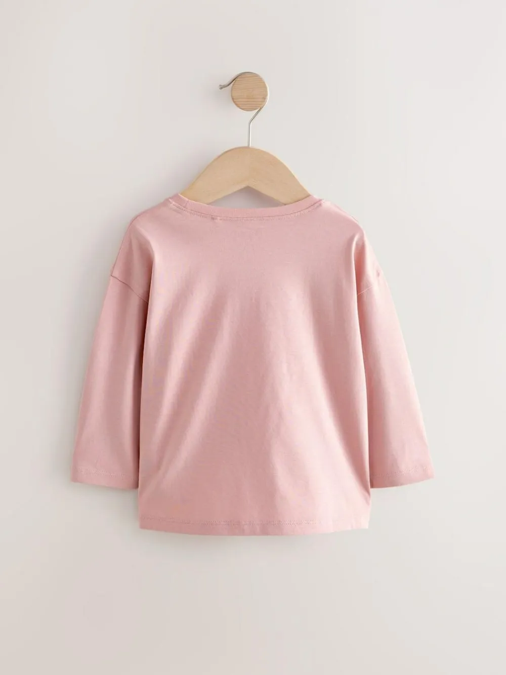 Online Next Pink/White 4 Pack Bunny Embroidered Long Sleeve T-Shirts (3mths-7yrs)