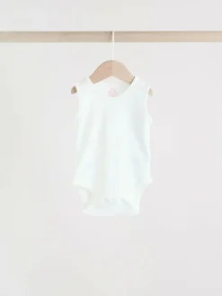Next Pink/White 5 Pack Essential Vest Baby Bodysuits^ Bodysuits & Vests|Vests