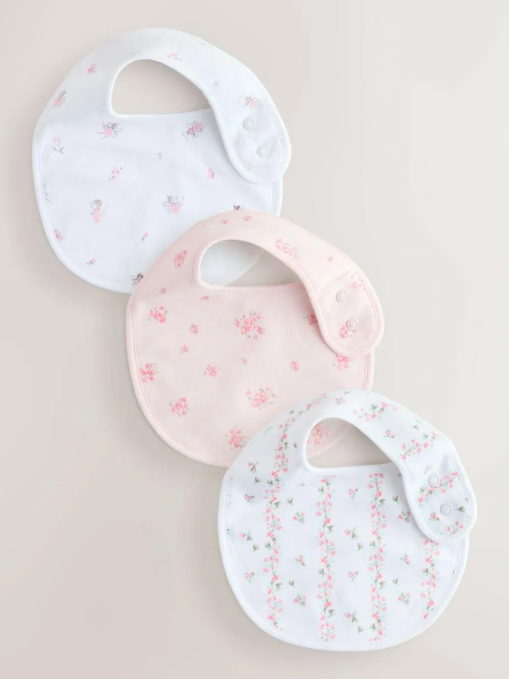 Next Pink/White Baby Bibs 3 Pack^ Bibs|Newborn Accessories