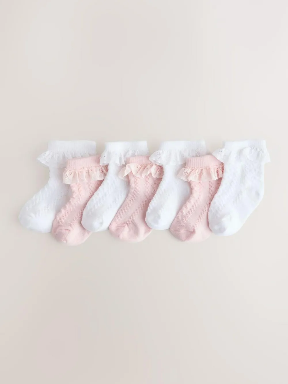 Next Lace Baby Socks 7 Pack (0mths-2yrs)^ Nightwear|Socks & Tights