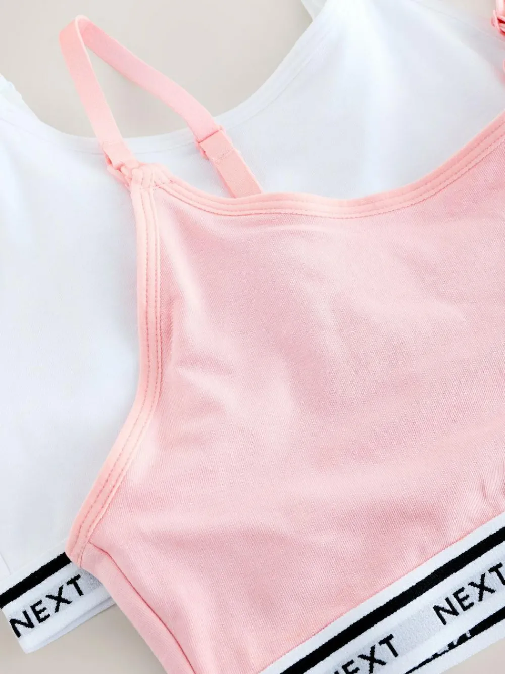 Online Next Maternity Nursing Crop Ultimate Comfort Tops 2 Pack Pink/White