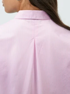 Hot Next Pink/White Stripe Fitted Stretch Essential Long Sleeve Shirt