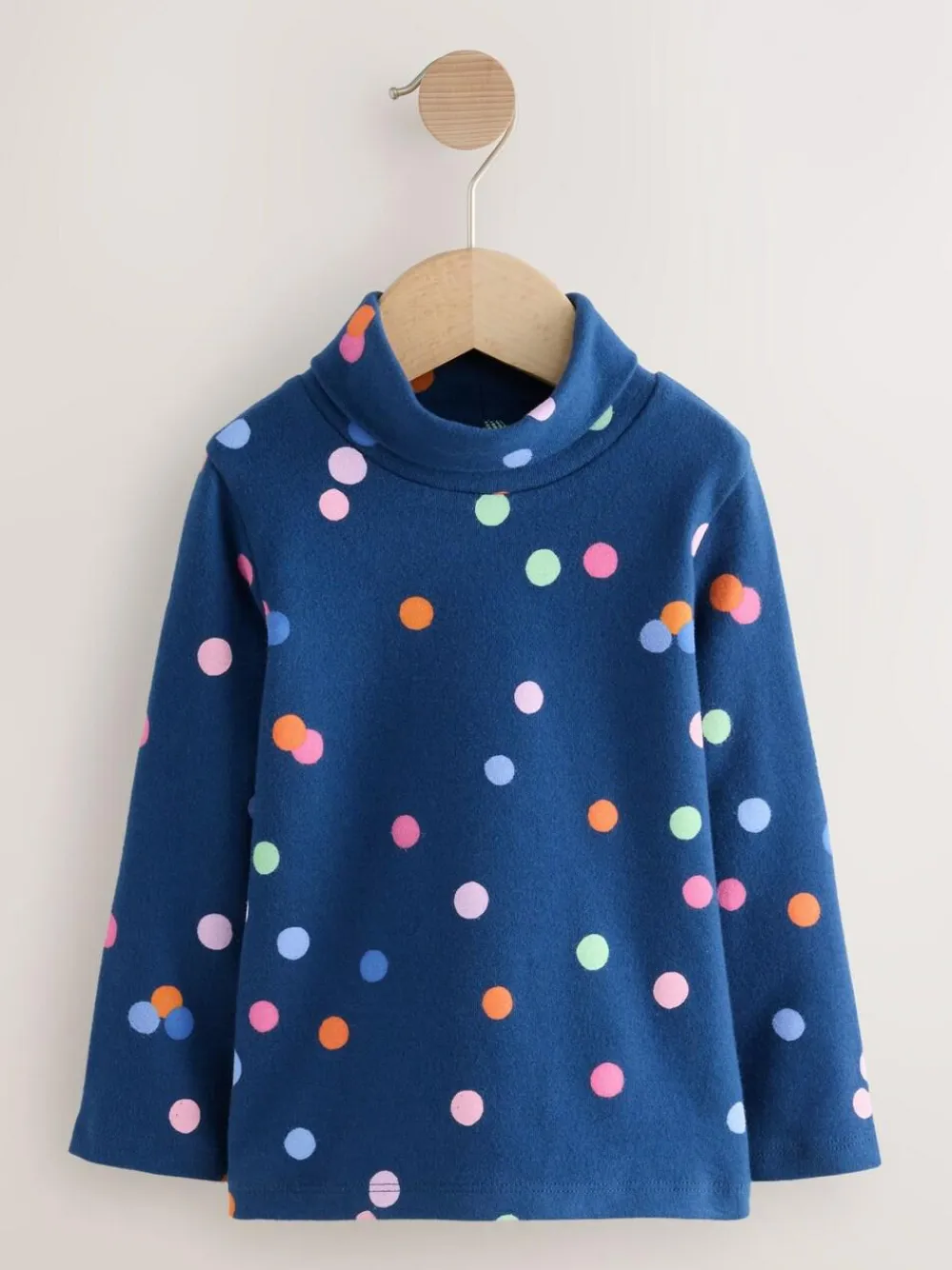 Outlet Next Roll Neck Tops 3 Pack (3mths-7yrs) Pink/White/Blue