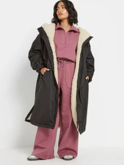 Sale PixieGirl Petite Black Fleece Lined Changing Robe