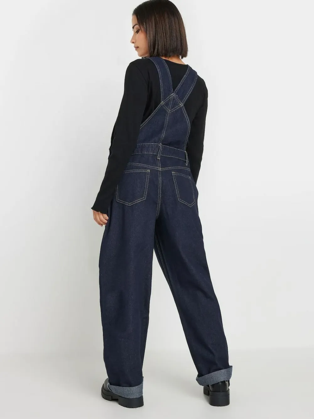 Online PixieGirl Petite Blue Straight Leg Dungarees