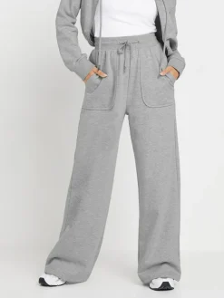 PixieGirl Petite Grey Pocket Patch Wide Leg Joggers^Women Leggings & Sweatpants