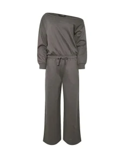 PixieGirl Petite Grey Sweat Wide Leg Jumpsuit^Women Jumpsuits & Playsuits