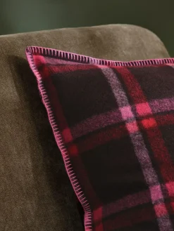 Clearance Next Plum Purple 50 x 50cm Check Cushion