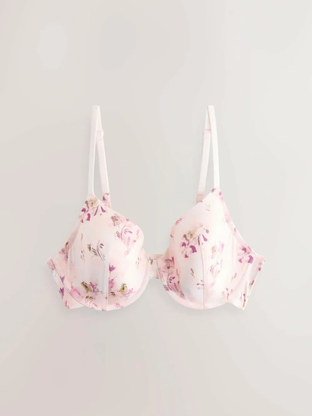 Next Plum Purple/Floral Print Full Cup A-E Smoothing Ultimate Comfort Bras 2 Pack^Women Bras